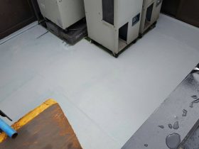 堺市　某工場社屋　バルコニー床防塵塗装工事