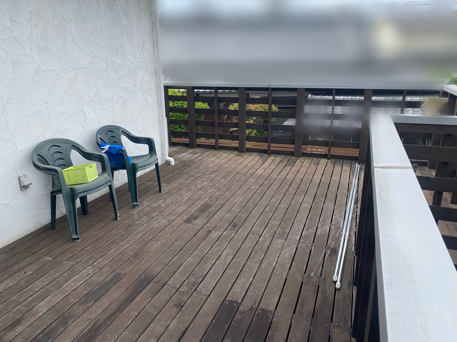 堺市東区|ウッドデッキ塗装で色褪せ・劣化を改善|ガードラックPRO施工事例