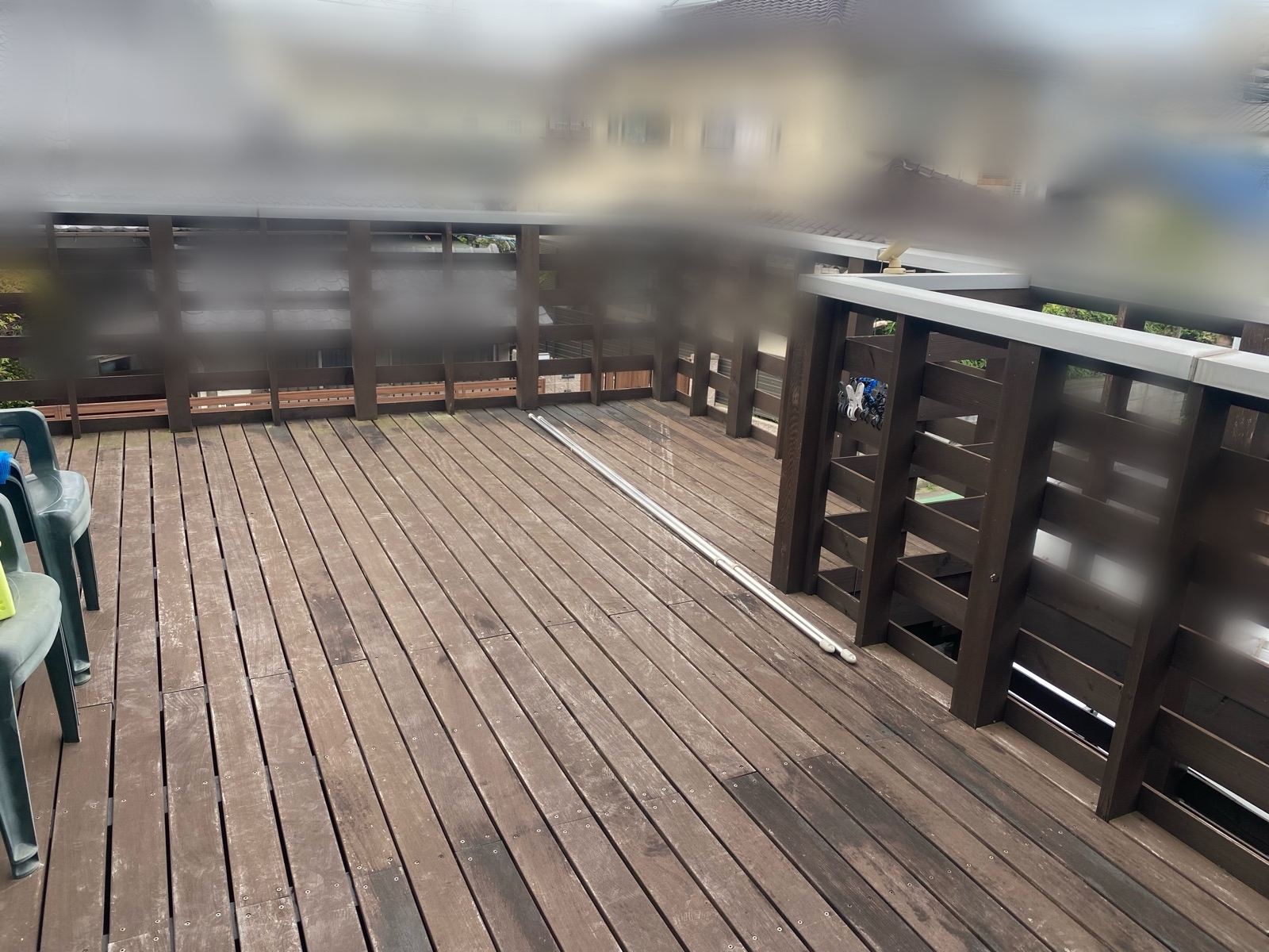 堺市東区|ウッドデッキ塗装で色褪せ・劣化を改善|ガードラックPRO施工事例